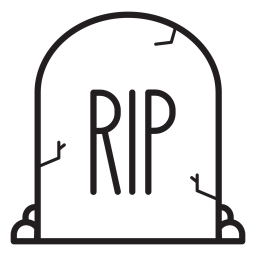 Rip Gravestone Icon Black PNG & SVG Design For T-Shirts