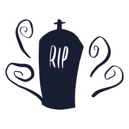 Rip lápida silueta Diseño PNG