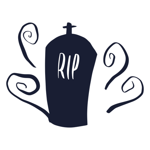 Rip tombstone silhouette PNG Design