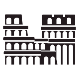 Rome colosseum black PNG Design Transparent PNG