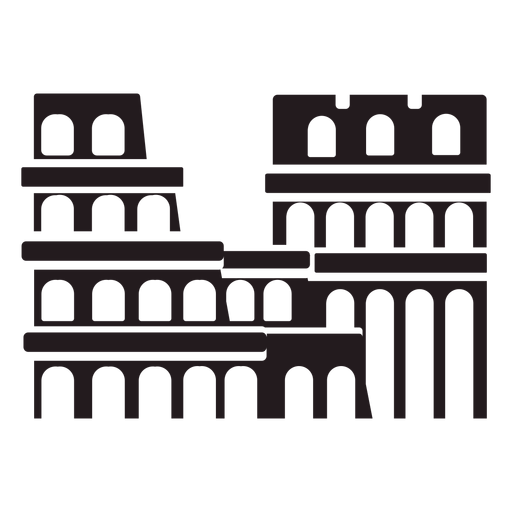 Rom Kolosseum schwarz PNG-Design