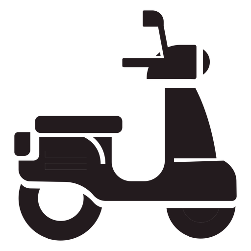 Vista lateral del scooter negro Diseño PNG