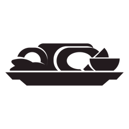 Prato de torta de uísque preto Desenho PNG