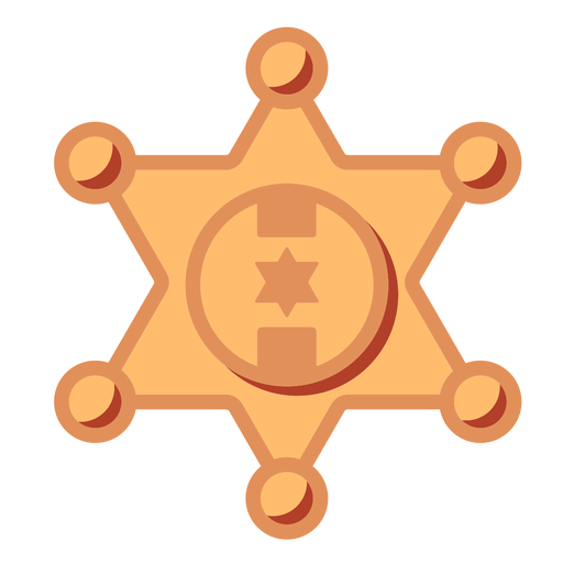 Icono plano de insignia de estrella de sheriff Descargar PNG/SVG