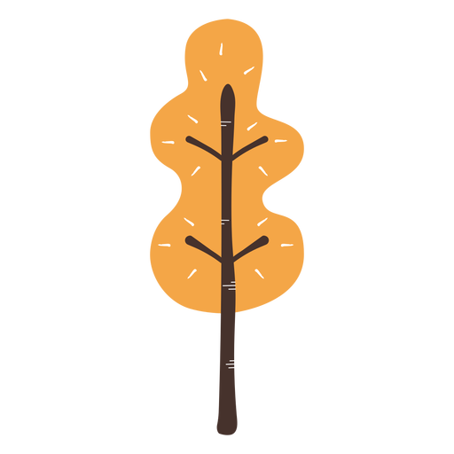 Simple autumn tree cartoon PNG Design