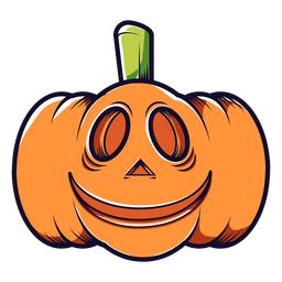 Icono de dibujos animados de calabaza tallada sonriente Diseño PNG