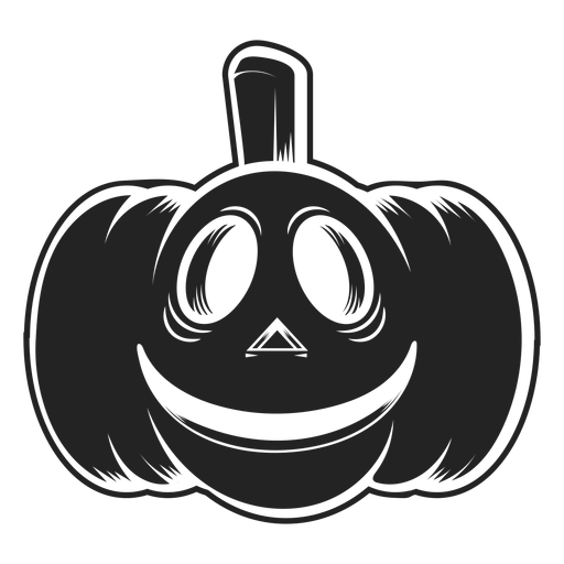 Smiley carved pumpkin icon black