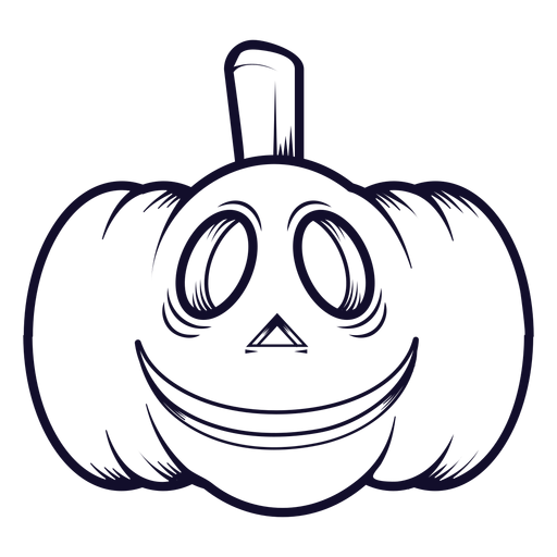 Smiley carved pumpkin icon line