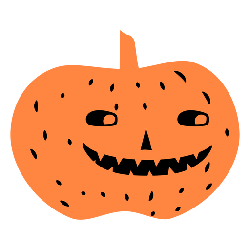 Smiling carved pumpkin illustration PNG Design