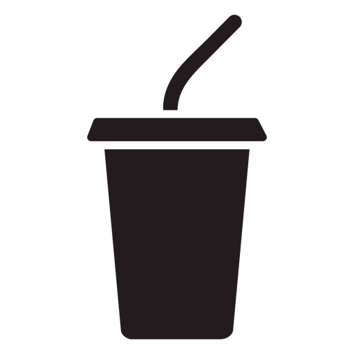 Copa de refresco negro Diseño PNG