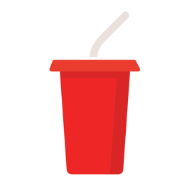 Soft-Drink-Tasse flache Ikone PNG-Design