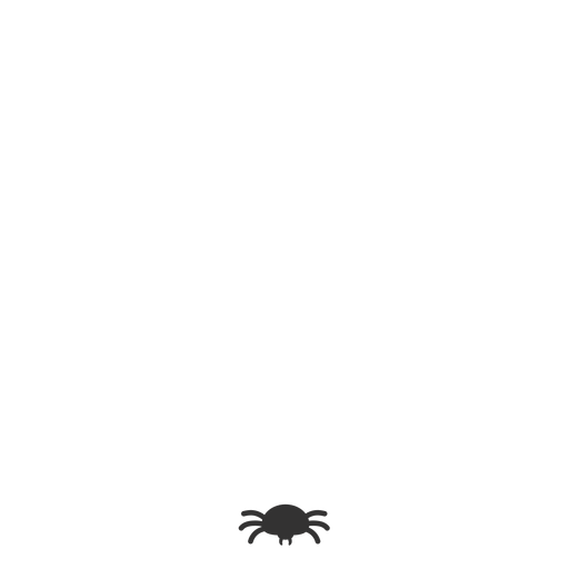 Spinne auf Spinnennetz flach Halloween PNG-Design