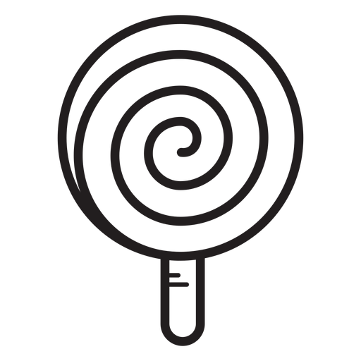 Spiral lollipop line icon