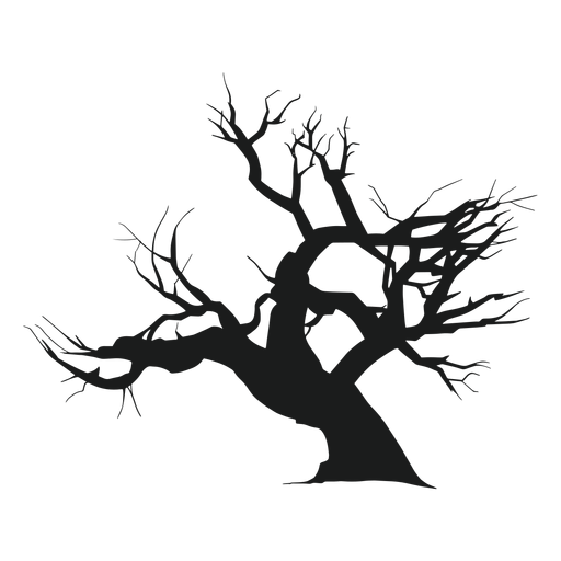 Gruselige Baumschattenbild PNG-Design