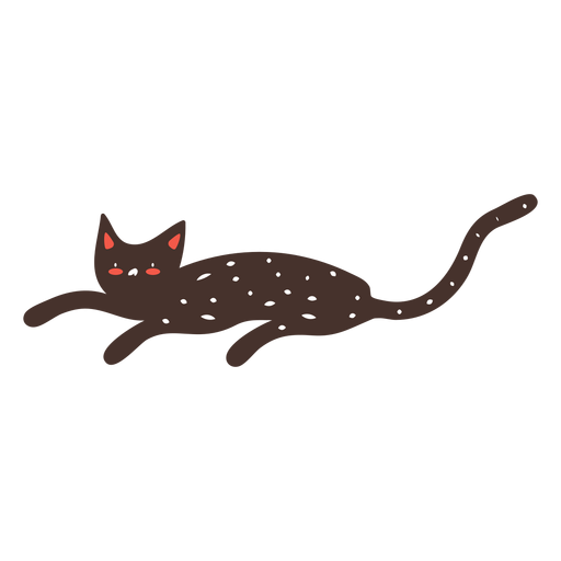 Spotted cat cartoon PNG Design