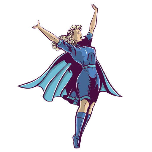 Superhero girl PNG Design