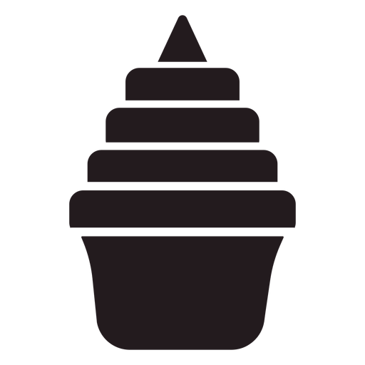 S??er Cupcake schwarz PNG-Design