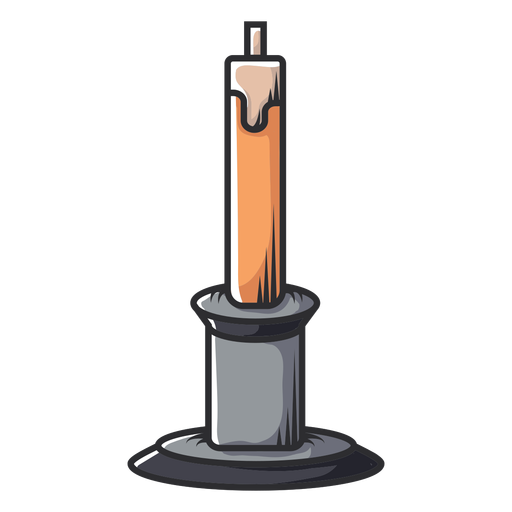 Taper candle holder cartoon icon PNG Design