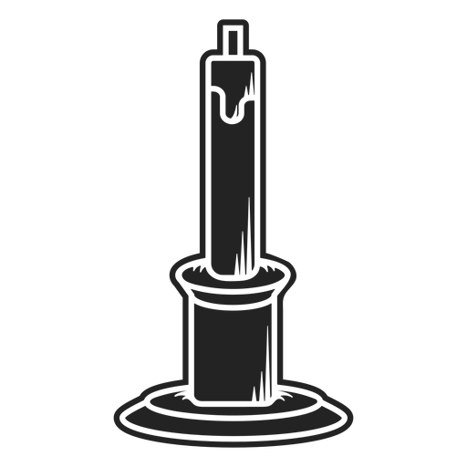 Icono de candelabro c?nico negro Diseño PNG