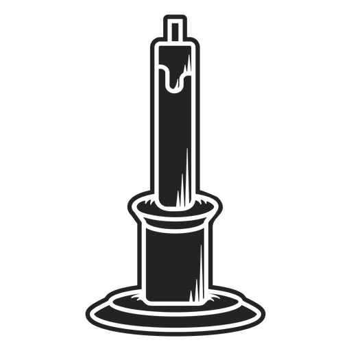 Taper candle holder icon black PNG Design
