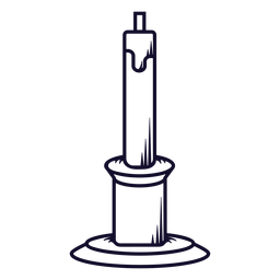 Línea de icono de candelabro cónico Diseño PNG