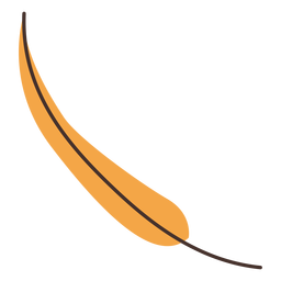 Thin autumn leaf cartoon PNG Design