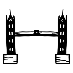 Turmbrückenschattenbild PNG-Design