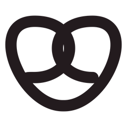 Traditional pretzel black PNG Design