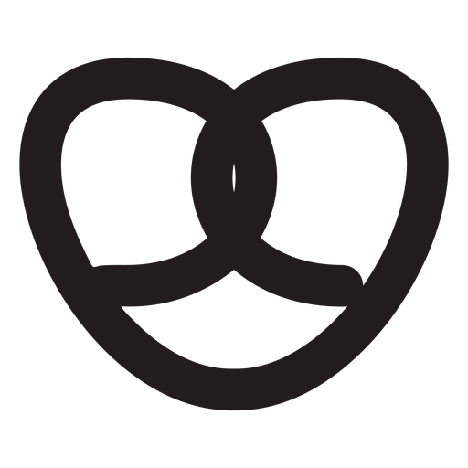 Traditional pretzel black PNG Design