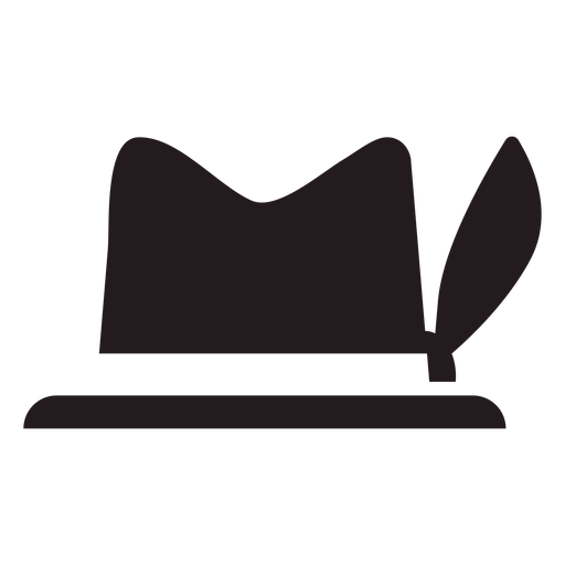 Sombrero tirolés tradicional negro Diseño PNG