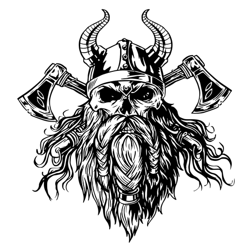 Viking Skull With Axes Transparent Png Svg Vector File