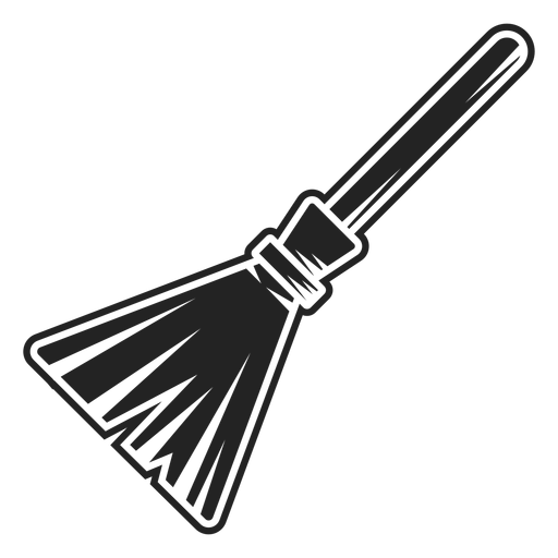 Witch broom icon black