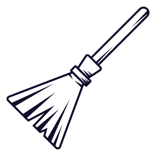 Witch broom icon line - Transparent PNG & SVG vector file