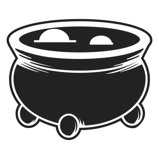 Witch cauldron icon black