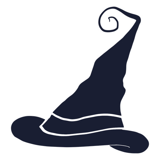 Witch hat flat silhouette PNG Design