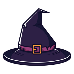 Desenho de vista frontal do chapéu de bruxa Desenho PNG