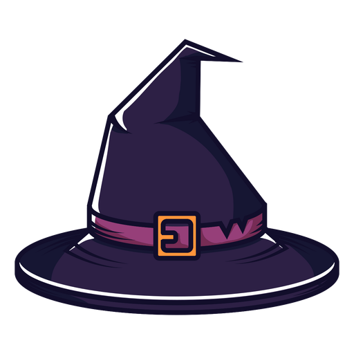 Witch hat front view cartoon PNG Design