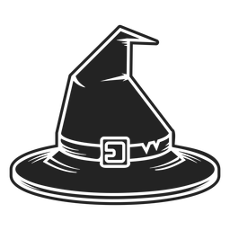 Witch hat front view icon black PNG Design