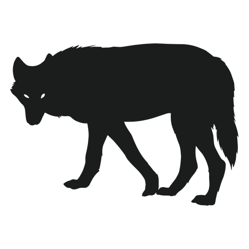 Wolf circling silhouette PNG Design