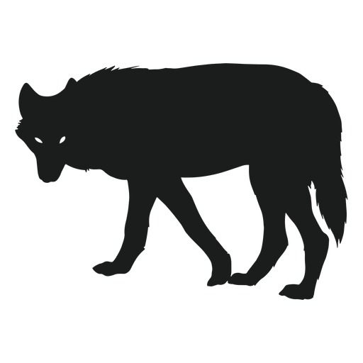 Wolf umkreist Silhouette PNG-Design