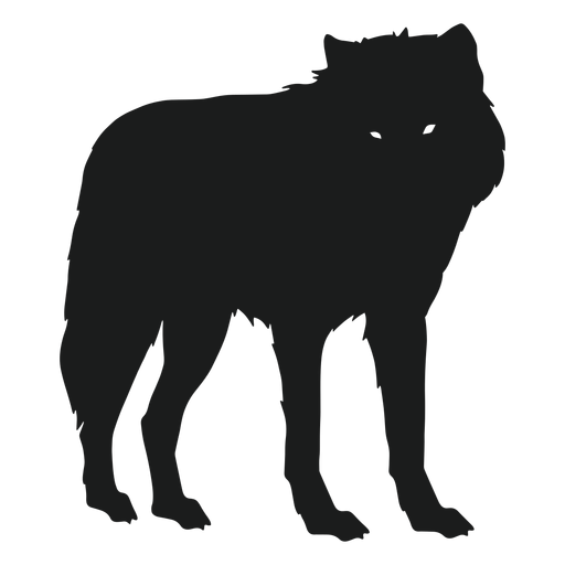 Lobo em p? silhueta de lobo Desenho PNG