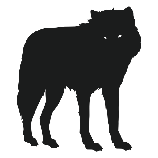 Wolf standing silhouette wolf PNG Design