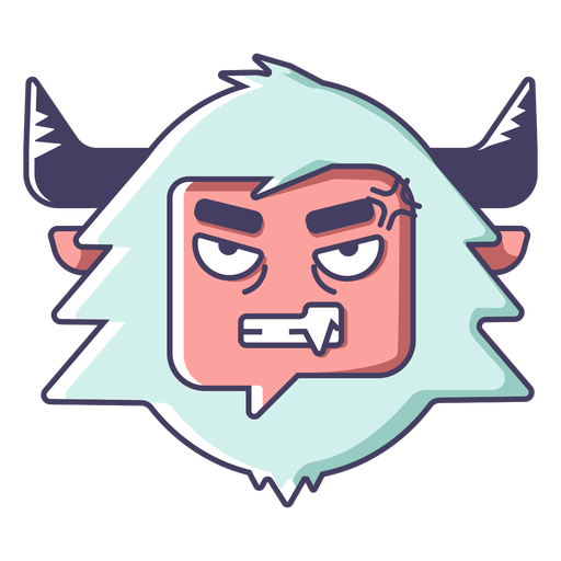 Emoji de raiva de Yeti Desenho PNG