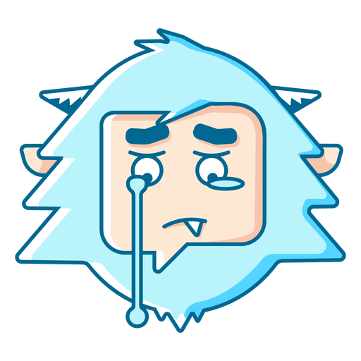 Yeti chorando emoji Desenho PNG
