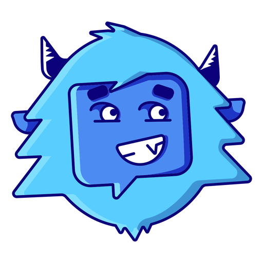 Yeti grimacing emoji PNG Design