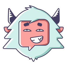 Yeti laughing emoji PNG Design