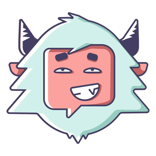 Yeti laughing emoji PNG Design