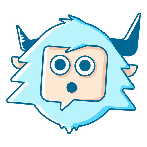 Yeti überraschte Emoji PNG-Design