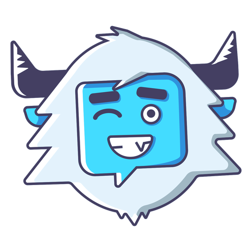 Yeti zwinkert Emoji PNG-Design