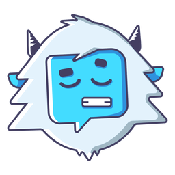 Yeti preocupado emoji Diseño PNG